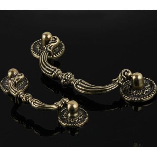 UNILOCKS Antique Bronze Cabinet Handle Zinc Alloy Wardrobe Drawer Cupboard Pull Handle Kitchen Cabinet Knob Furniture Handle
