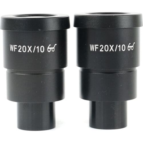 1 Pair Luckyzoom Widefield 20X Binocular Trinocular Zoom Microscope Eyepieces 10mm Field 30MM Thread Microscopio Accessories