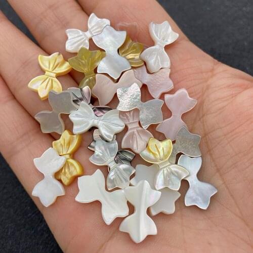 Wholesale Multicolor Bow Shape Pendant Natural Shells for Jewelry Making DIY Handmade Accessories Beaded Decoration Fashion