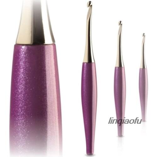 Original series purple silver head crochet