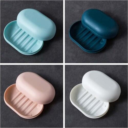 Plastic Travel Sealed Soap Box Bathroom Soap holder Dish Storage Plate Tray Holder Container Wash Shower Shower Storage Case