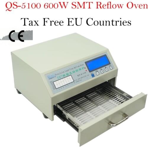 QS-5100 600W Automatic Lead-Free SMT Reflow Oven Soldering Stove for SMD SMT Rework Solder Area 180*120mm