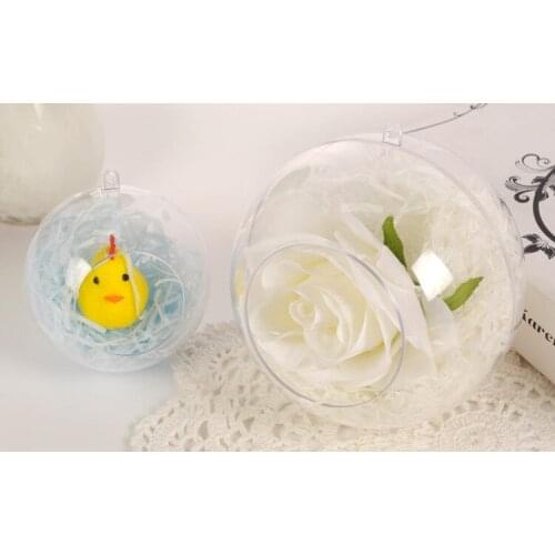 Open window sphere ball Transparent Plastic Sweet Gift Christmas , weddings, festival decorations ball,Christmas tree ball100pcs