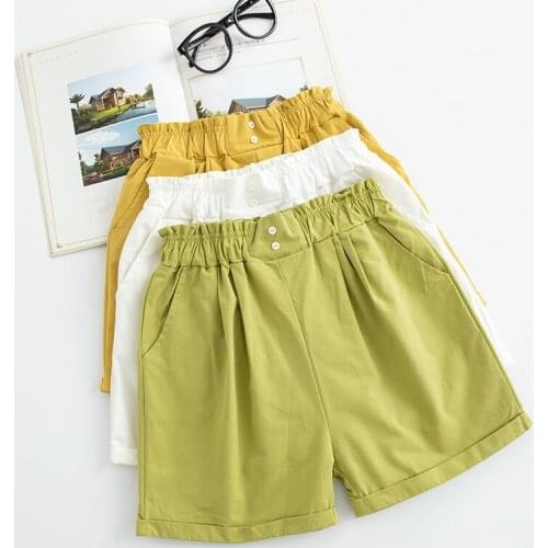 EACHIN Grils Shorts Summer 3 Color Kids Cotton Boardshorts Children Pants Loose Shorts Pants Elastic Waist Gril Casual Trousers