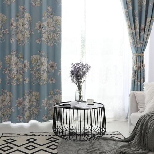 [South] Curtain Modern Minimalist Chinese Style Curtain Black Silk Shade Cloth Printed Curtain Fabric