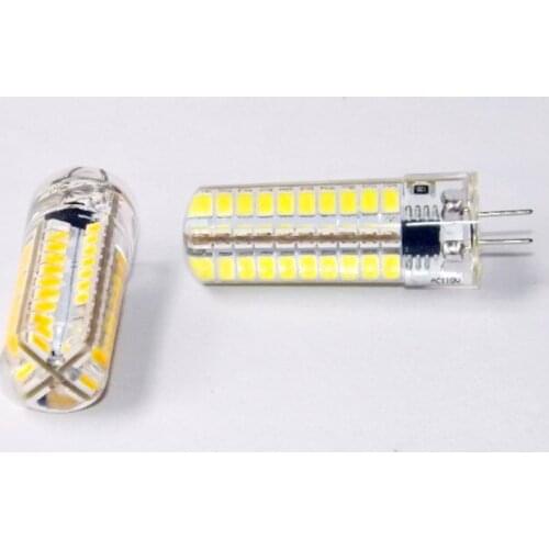 100pcs7W G4 Pin Silicone LED Crystal Bulb 72pcs 2835SMD LED,50W Halogen Bulb Equivalent, led corn light AC/DC12V AC 110V 220V