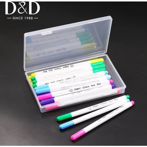 Mix 20pcs Water Erasable Pens Disappearing Erasable Ink Fabric Marker Pen with Plastic Storage Box for Quilting Sewing Tool