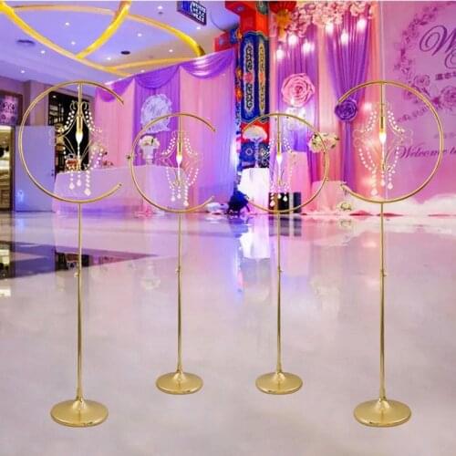 Wedding Centerpiece Flower Vase Floor Vases/Lamps Stand Metal Road Lead Light Flower Rack for Wedding/Party Decoration G0601