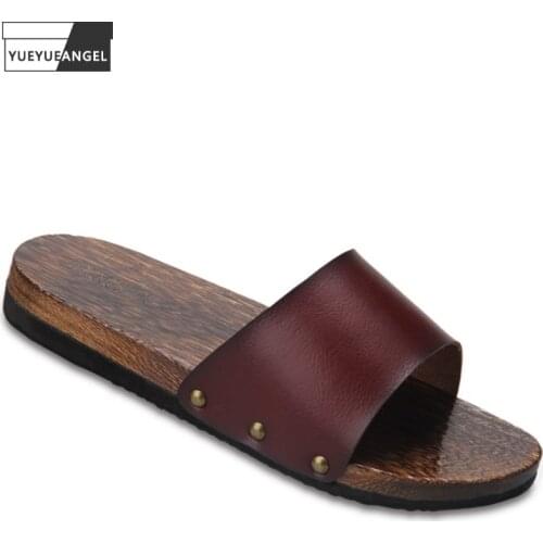 2021 Summer Footwear Mens Flat Shoes Simple Solid Color Casual Slippers Japanese Comfortable Men Indoor Clogs Slides Large Size