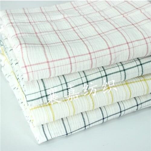 135cm X50cm High Quality Soft Thin Double Crepe Hedgehog Texture Lattic Cotton Fabric, Make Shirt, Dress, Underwear, Cloth