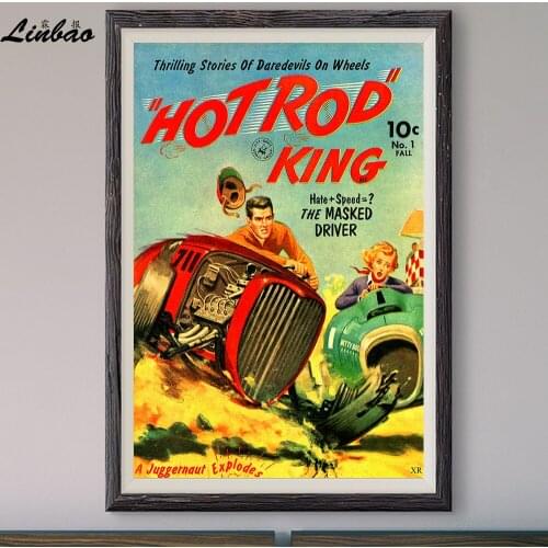 V055 1951 Hot Rod King! Vintage Classic Movie Custom Silk Poster Home Deco Wall Art Christmas Gift