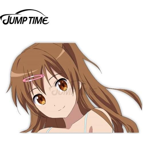 Jump Time Chuunibyo Demo Koi ga Shitai! Nibutani Shinka 8.6 Sexy Big Head Anime Girl Vinyl Decal Waifu Peeker Car Stickers