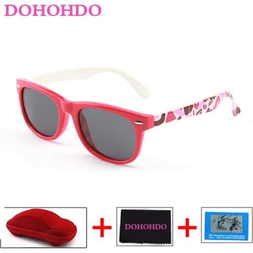 DOHOHDO Cute Colorful Baby Polarized Sunglasses Kids Child Girls Boy Sport Goggles UV400 Sun Glasses Shades Infant Oculos De Sol