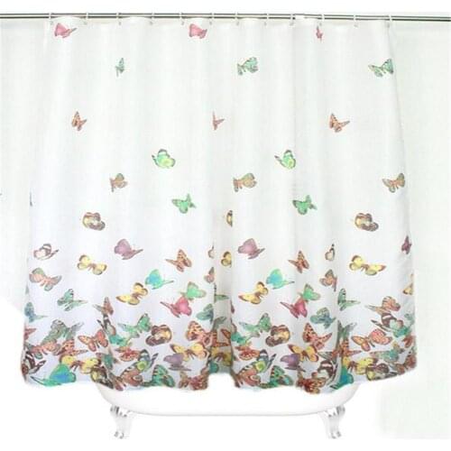 Butterfly Shower Curtain For Bathroom Waterproof Fabric Curtains Home Bath Decor 180*180cm
