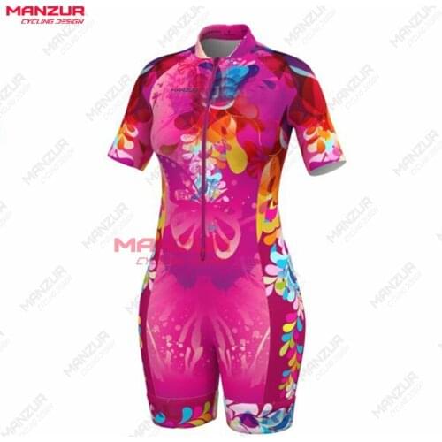 MANZUR CYCLING Womens Profession Triathlon Suit Clothes Biking Skinsuits Coupa De Ciclismo Rompers Jumpsuit Kits Maillot Mujer