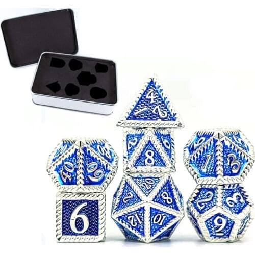 094C 7Pcs/Set Multi-faceted Different Number of Face Metal Kid Toys Various Shapes
