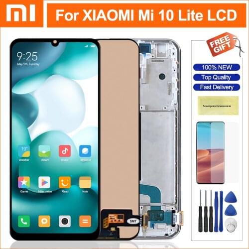 100% Tested Screen For Xiaomi Mi 10 Lite 5G Lcd Touch Display Screen Digitizer Assembly For Mi 10 Lite 5G M2002J9G