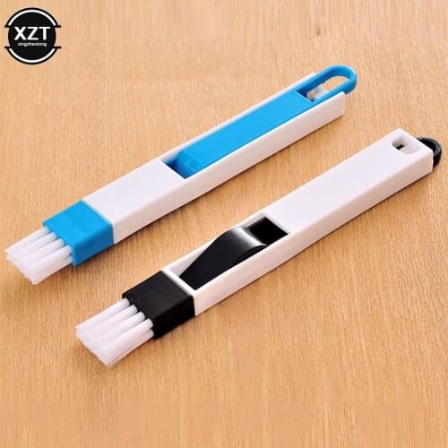 2 in 1 Multifunctional Computer Window Crevice Cleaning Brush Window Groove Keyboard Nook Dust Shovel Window Track Cleaning Tool