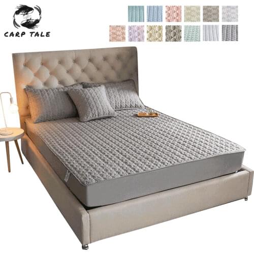 200x220x25cm 100% Cotton Jacquard Mattress Topper Bed Mattress Cover Colchao Breathable Mattress Pad For Matress Protector