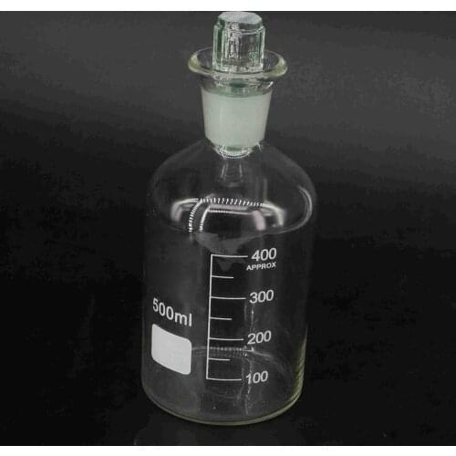 500ml GG17 Glass Graduated Line Dissolved Oxygen Bottle Reagent Glass Chemical Labware