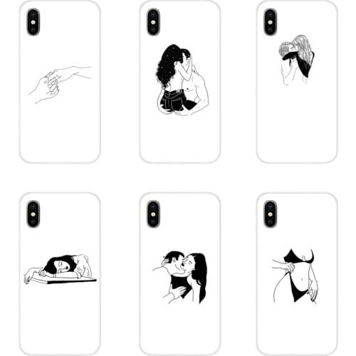 Accessories Skin Cover Minimalist style series lines art For Samsung A10 A30 A40 A50 A60 A70 M30 Galaxy Note 2 3 4 5 8 9 10 PLUS