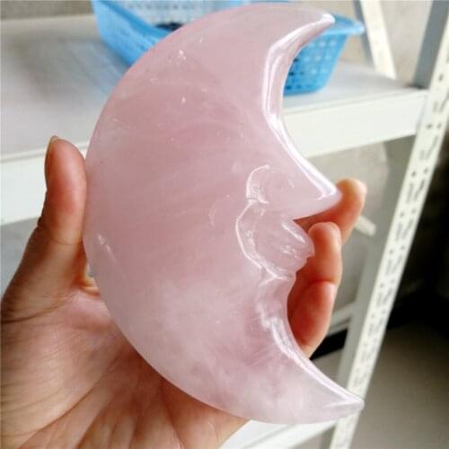 Large hot natural quartz crystal moon gemstone stones and crystals chakra cristals gift for home decor