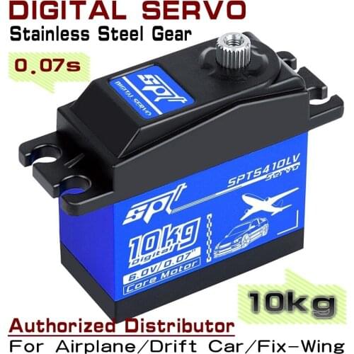 DIY SPT5410LV 10KG metal robot servo / 0.07s high digital 180 fixed wing servo robot accessories