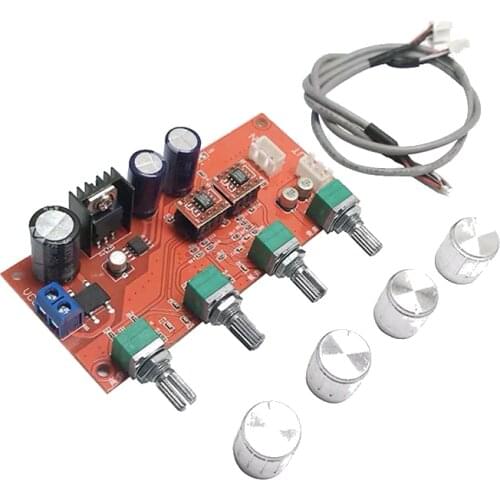 Dual AD828 Preamplifier Board Audio Preamp equalizer Volume Tone Control Hifi Stereo Pre amplifier