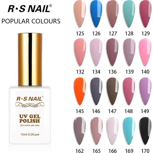 RS NAIL 15ml UV Color Nail Gel Polish 308 Colors Gel Varnish #121-180 Black White Red Gel Lacquer Of Gel Polish Nail Polish (3)