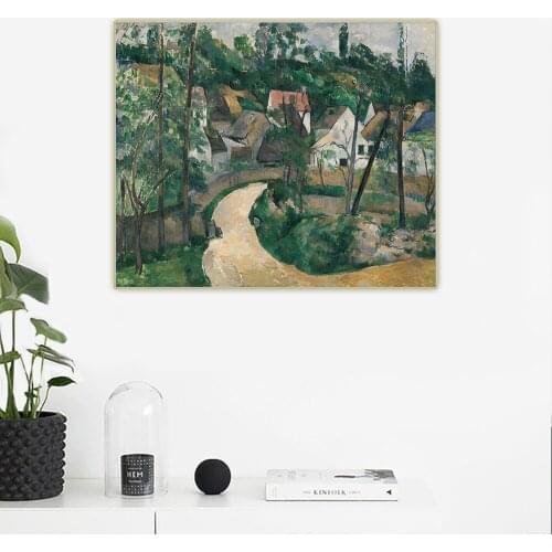 Paul Cezanne"A Turn In The Road"Canvas Oil Painting Western Art Decor Poster Wall Aesthetic Home Room Interior Decoration