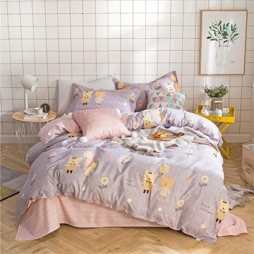 Cartoon Friends Bedding Set Duvet Cover Set Pillowcase Home Textiles 2/3pcs Bed Linen King Queen Size Dropship