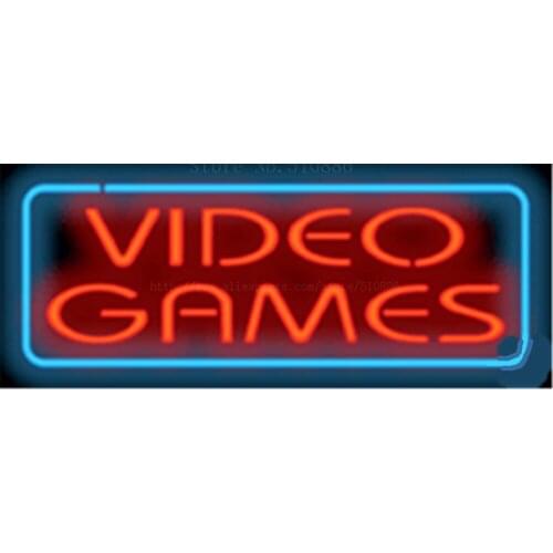Video Games NEON SIGN REAL GLASS BEER BAR PUB LIGHT SIGNS display Pawn Shop Restaurant exchange Advertising Light 17*14"