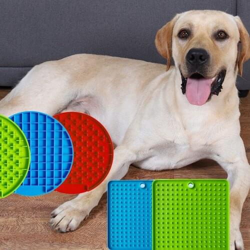 Lick Mat For Dogs Silicone Cats Puppy Slow Food Bowls Pets Feeding Lick Pad Feeder Dog Bath Buddy Slow Food Bowl Sucker Lickimat