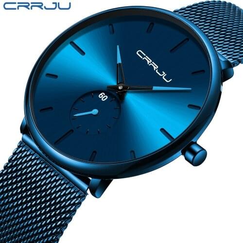 CRRJU Winter New Classic Mens Watch, Military Durable Fashionable High-end Style Watch, Waterproof Quartz Mens Watch