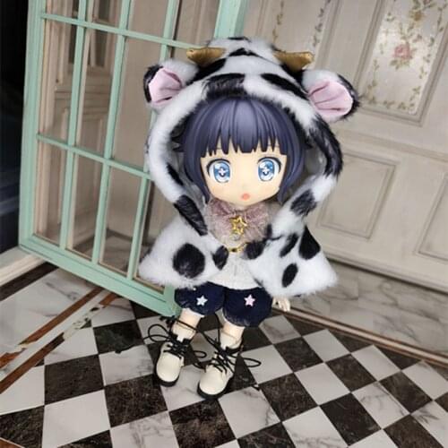 OB11doll clothes suitable for 1/12 fashion new cute calf cape + shirt + star pants + socks + bracelet little cow super cute suit