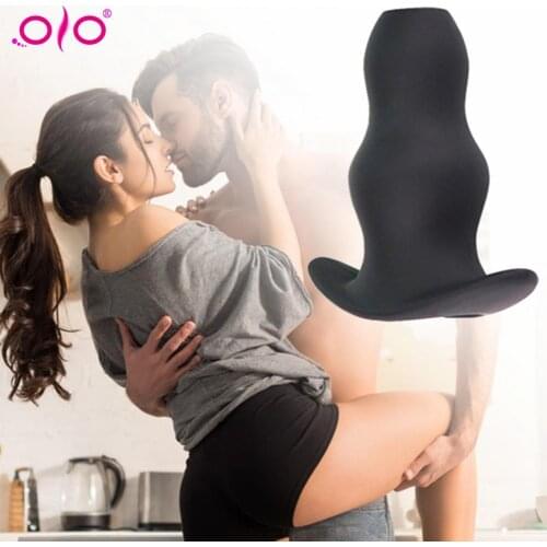 OLO Mini Silicone Anal Plug Waterproof for Women G-Point Back Court Male and Female Pleasure Hollow Vibration Sex Toys