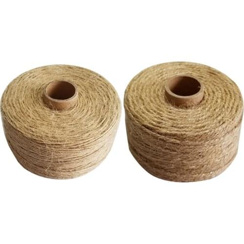 Wholesale 10pcs/lot 100% Natural Jute cords 1mm-2mm rope for party wedding decoration or gift packing or handmade DIY
