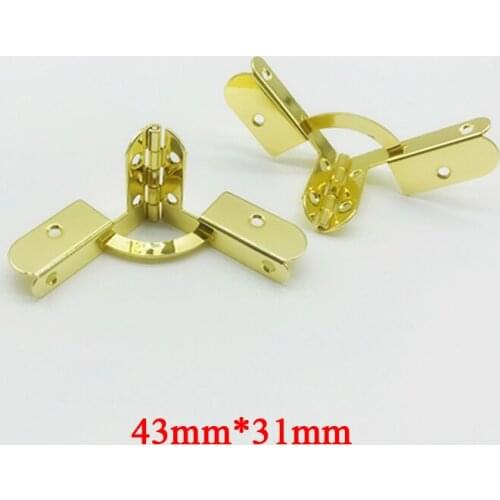 WHOLESALE 500PCS 43mm*31mm Hinges Metal Quadrant Hinges For DIY Wooden Box Cases Humidor Jewelry Hinges Hardware Fittings