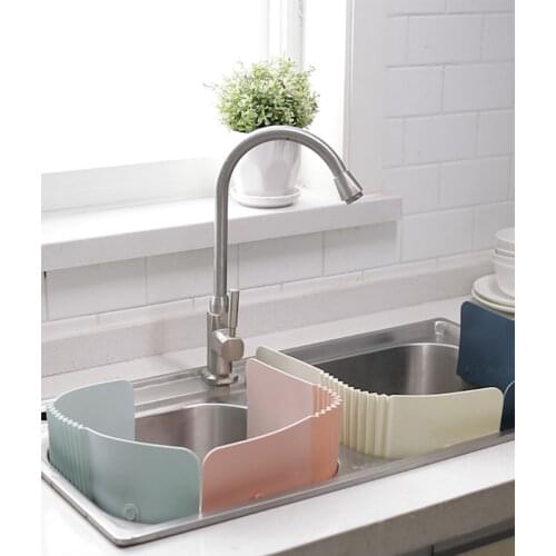 Kitchen Bathroom Sink Splash Baffle Washing Vegetable Fruit Protector Tools With Suction Cups Sink Water Baffle Home Cleaning
