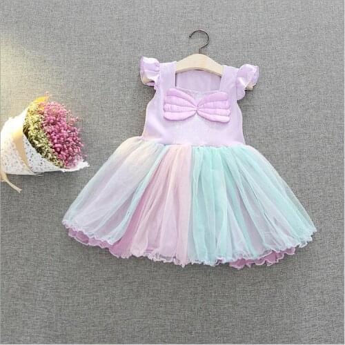 Little girls hallowing costume baby girls shiny mermaid dress children festival princess cosplay tiered dress