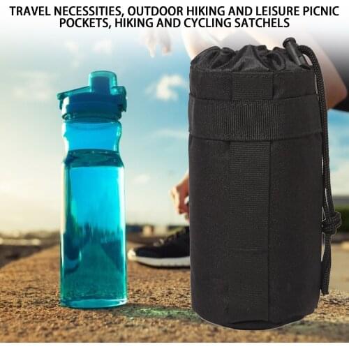 Portable Water Bottle Insulation Bag Sundries Bag Outdoor Hunting Camping Waist Bag Strap Camping Tactical Water Bottle Bag