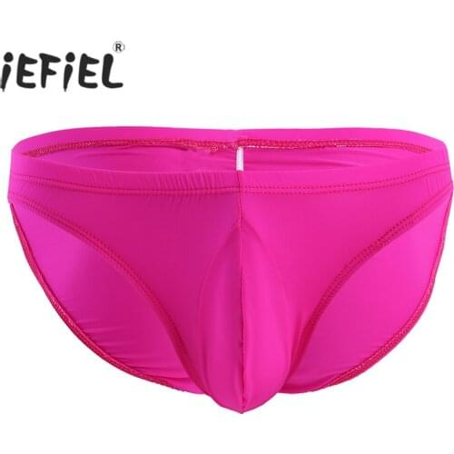 IEFiEL Sexy Mens Lingerie Briefs Gay Rose Bikini Underwear 2017 Underpants with Bulge Pouch for Mens Exotic Night Panties