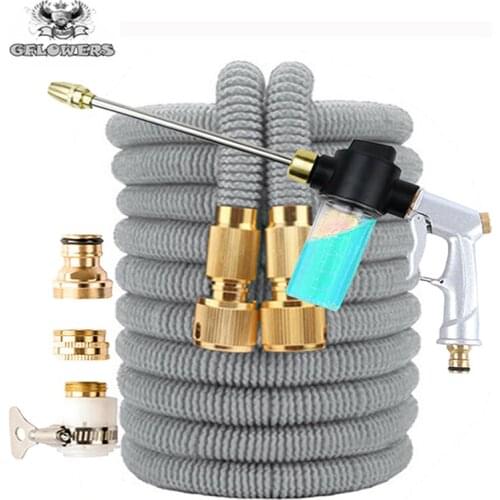 25FT-150FT Expandable Magic Garden Hose Watering Hose 5m - 37.5m Flexible Retractable Hose Irrigation Pipe for Foam Nozzle
