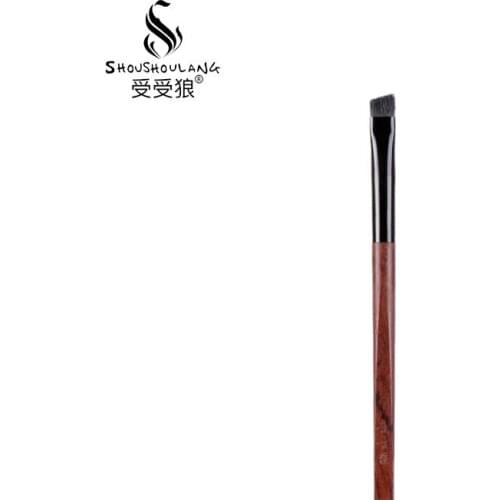 Shoushoulang Professional Handmade Make Up Brush Angled Eyebrow Brush Resilient Mink Hair Makeup Brush