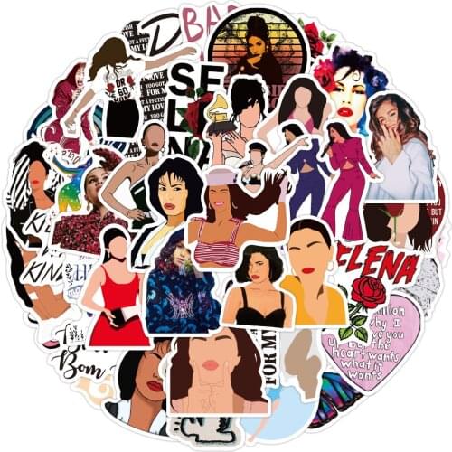 10/50Pcs Cartoon Sexy Girl Singer Selena Gomez Stickers For Fridge Motorcycle Skateboards Laptop Luggage snowboard helmet