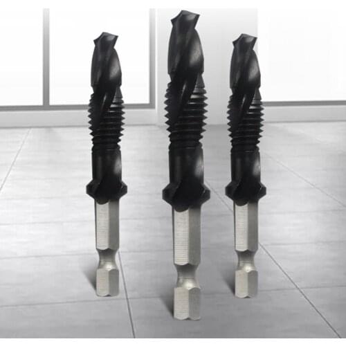 Hexagon shank drill tap chamfering integrated composite wire tapping tap drill bit Screw machine tap m3m4m5m6m8m10