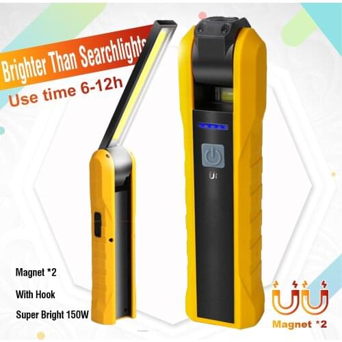 LED Lamp Rechargeable Work Car Repair Bright Flashlight Outdoor Camping Tent Fishing Waterproof Magnetic Battery Power Display56