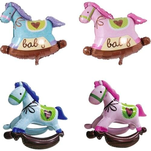Two-color Mini Trojan Horse 3D Three-dimensional Trojan Aluminum Film Balloon Baby Birthday Party Aluminum Film Balloon