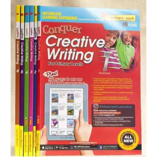 6 Pcs/Set Sap Conquer Creative Writing Book Grade 1-6 Children Singapore Primary School Learning Write English Grammar Textbook