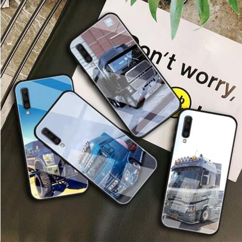 Smart Super Cool Heavy Truck Car Tempered Glass Case For Samsung Galaxy A10S A10E A20S A20E A30S A40 A50S A60 A70 A80 A90 A6